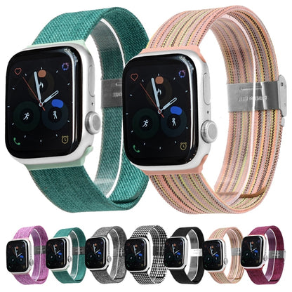 Cloth Watch Band For Apple Watch Ultra 49mm&Watch Ultra 2 49mm / Series 9&8&7 45mm / SE 3&SE 2&6&SE&5&4 44mm / 3&2&1 42mm(C) by bashfashion
