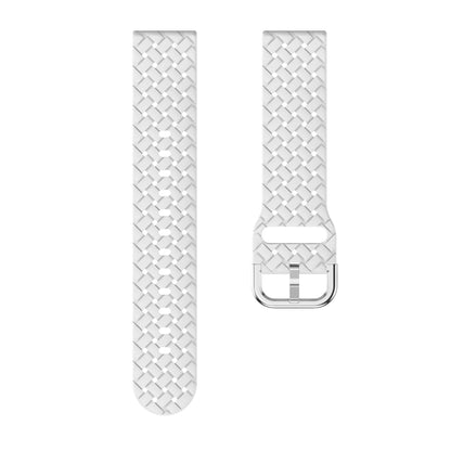 For Samsung Galaxy Watch4 40/44mm Weave Texture Silicone Watch Band(White) by bashfashion