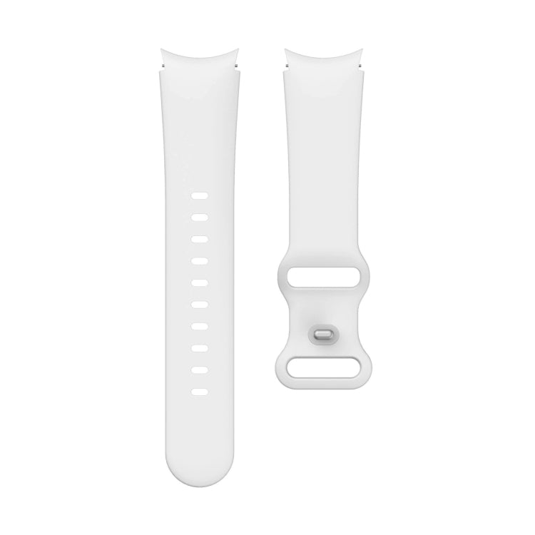 For Samsung Galaxy Watch4 Classic 42mm / Watch4 40mm Butterfly Buckle Silicone Watch Band(White) by bashfashion