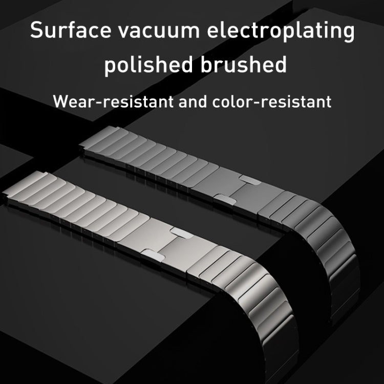 22mm Original Buckle Steel Watch Band(Black) by bashfashion