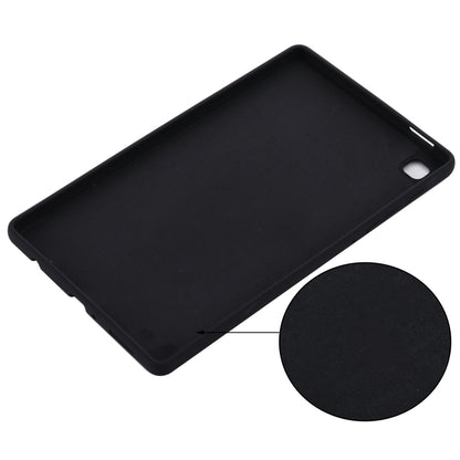 For Samsung Galaxy Tab A7 Lite Solid Color Liquid Silicone Shockpoof Tablet Case(Black) by bashfashion