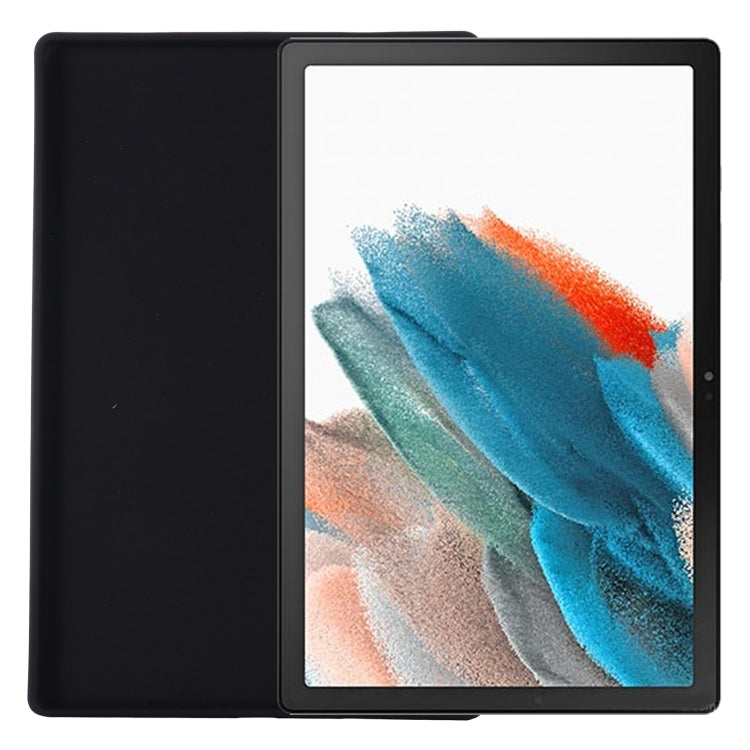 For Samsung Galaxy Tab A8 10.5 2021 Solid Color Liquid Silicone Shockpoof Tablet Case(Black) by bashfashion