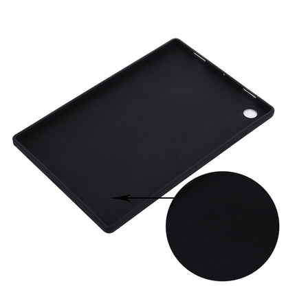 For Samsung Galaxy Tab A8 10.5 2021 Solid Color Liquid Silicone Shockpoof Tablet Case(Black) by bashfashion