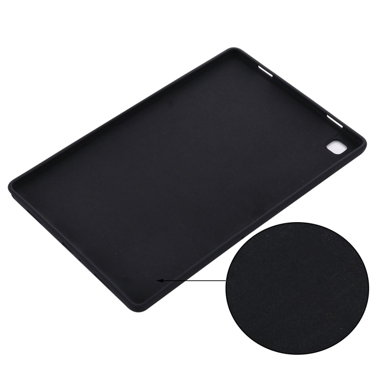 For Samsung Galaxy Tab A7 2020 Solid Color Liquid Silicone Shockpoof Tablet Case(Black) by bashfashion