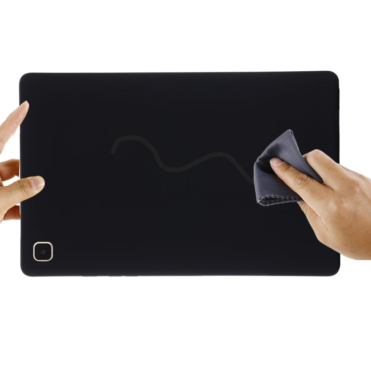 For Samsung Galaxy Tab A7 2020 Solid Color Liquid Silicone Shockpoof Tablet Case(Black) by bashfashion