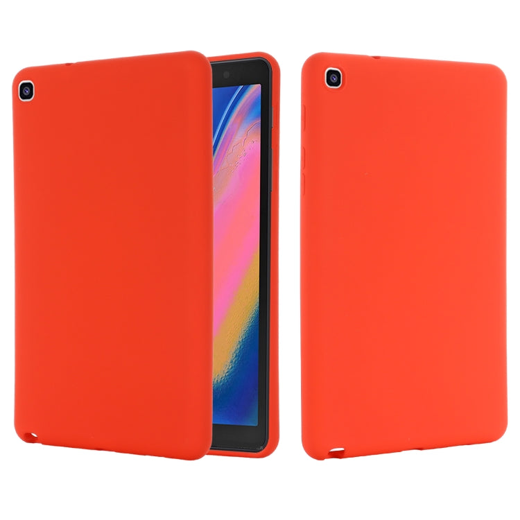 For Samsung Galaxy Tab A 8.0&S Pen 2019 Solid Color Liquid Silicone Shockpoof Tablet Case(Red) by bashfashion