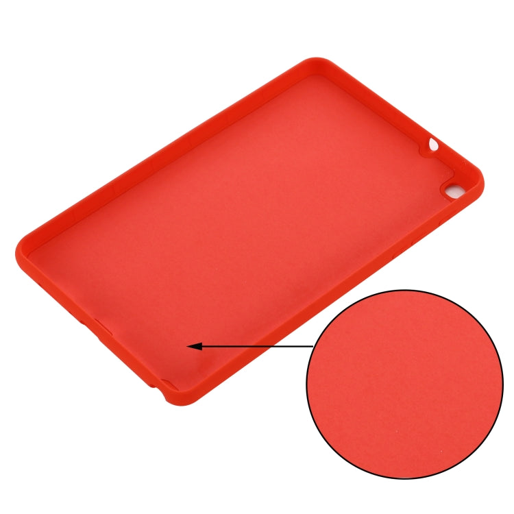 For Samsung Galaxy Tab A 8.0&S Pen 2019 Solid Color Liquid Silicone Shockpoof Tablet Case(Red) by bashfashion