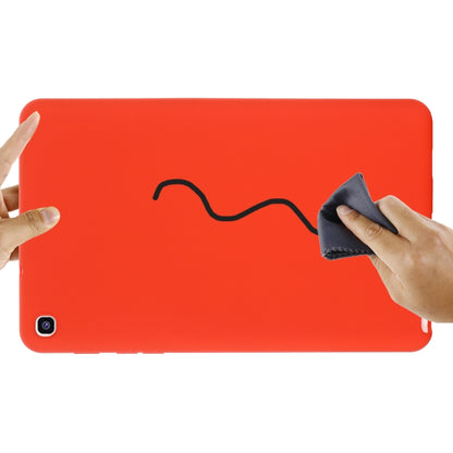 For Samsung Galaxy Tab A 8.0&S Pen 2019 Solid Color Liquid Silicone Shockpoof Tablet Case(Red) by bashfashion
