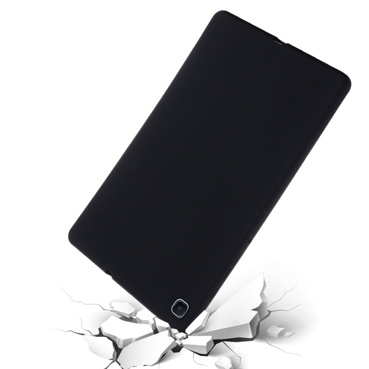 For Samsung Galaxy Tab S6 Lite Solid Color Liquid Silicone Shockpoof Tablet Case(Black) by bashfashion