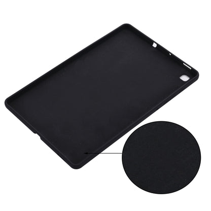 For Samsung Galaxy Tab S6 Lite Solid Color Liquid Silicone Shockpoof Tablet Case(Black) by bashfashion