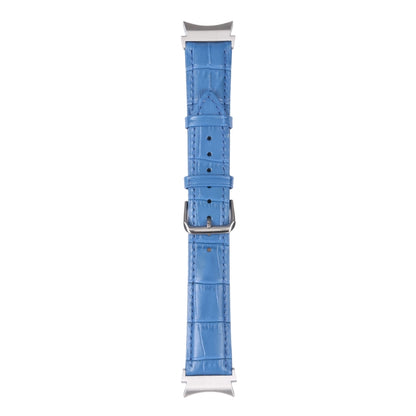 For Samsung Galaxy Watch4 40mm/44mm Slub Texture Leather Watch Band(Blue) by bashfashion
