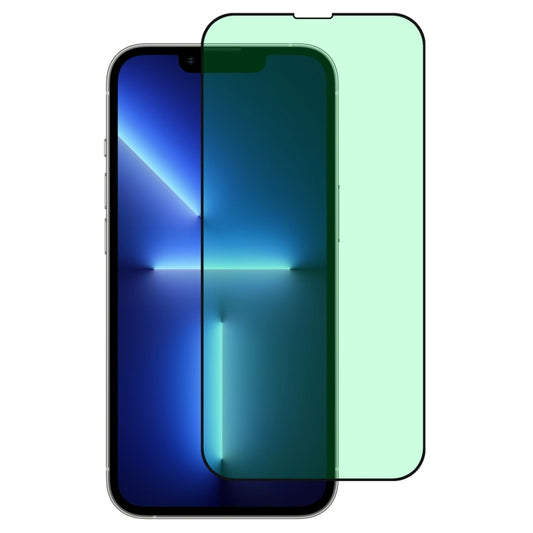 For iPhone 16e / 13 / 13 Pro Green Light Eye Protection Tempered Glass Film by bashfashion