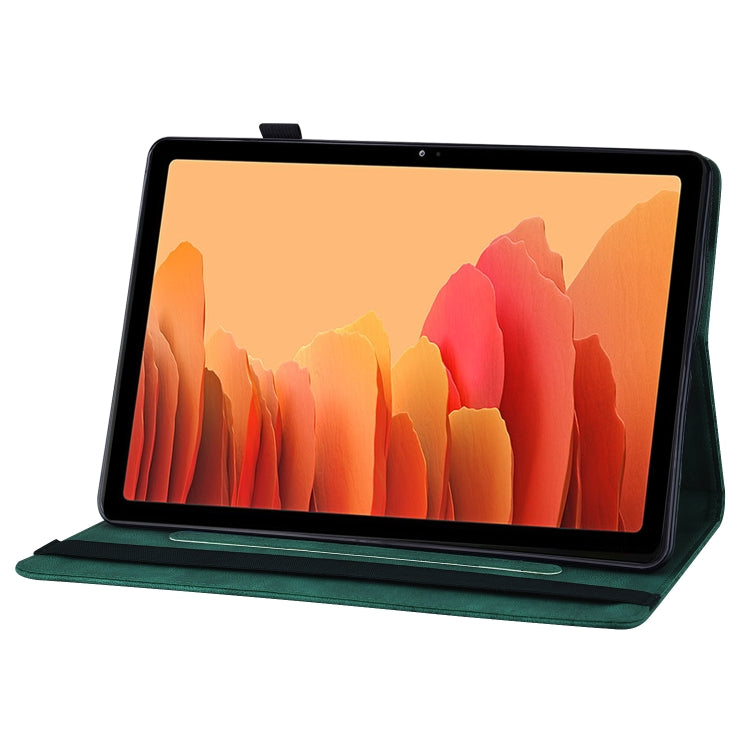 For Samsung Galaxy Tab S5e T720/T725 Big Butterfly Embossed Leather Tablet Case(Green) by bashfashion