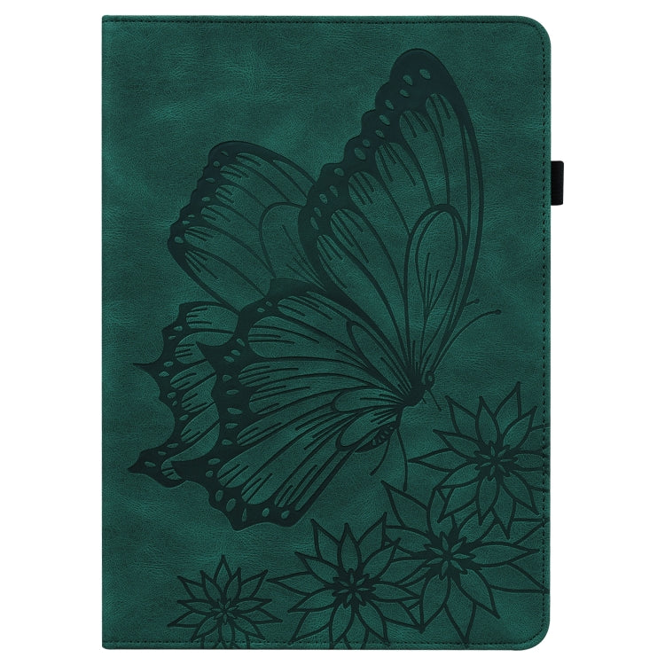 For Samsung Galaxy Tab S2 9.7 T810/T815 Big Butterfly Embossed Leather Tablet Case(Green) by bashfashion