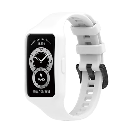 For Huawei Band 7 Integrated Silicone Watch Band(White) by bashfashion