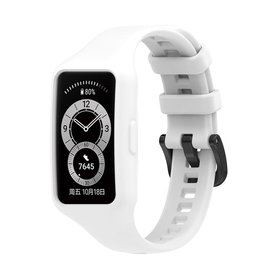For Huawei Band 7 Integrated Silicone Watch Band(White) by bashfashion
