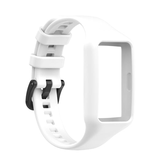 For Huawei Band 7 Integrated Silicone Watch Band(White) by bashfashion