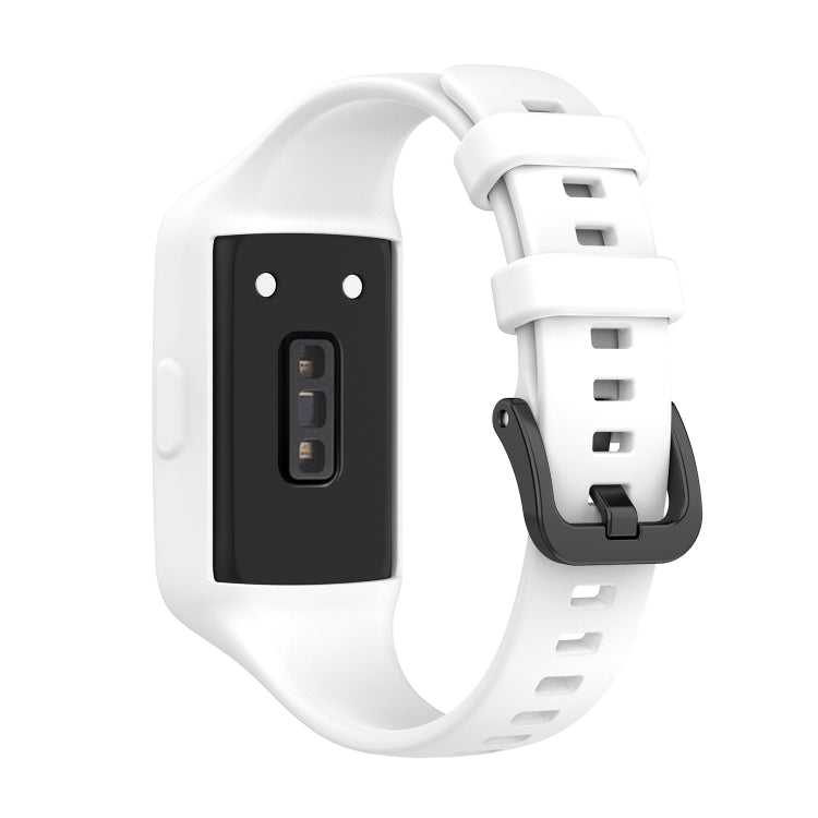 For Huawei Band 7 Integrated Silicone Watch Band(White) by bashfashion