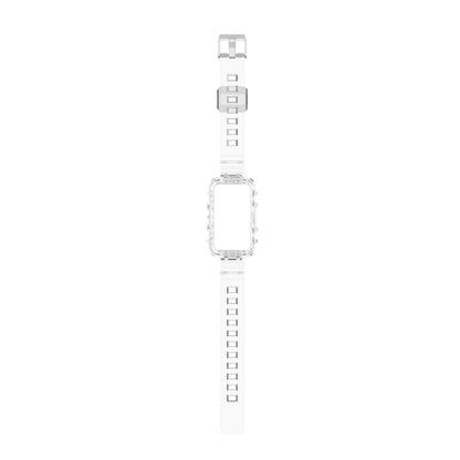 For Huawei Band 7 Integrated Transparent Silicone Watch Band(White) by bashfashion