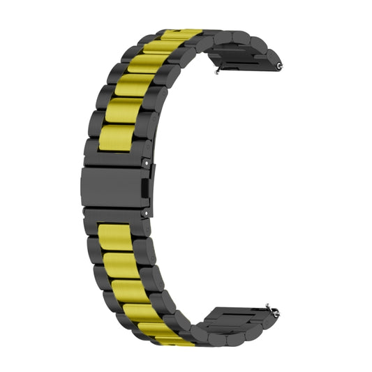 For Huawei GT 3 Pro 46mm Three-bead Metal Steel Watch Band(Black Gold Single) by bashfashion