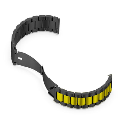 For Huawei GT 3 Pro 46mm Three-bead Metal Steel Watch Band(Black Gold Single) by bashfashion