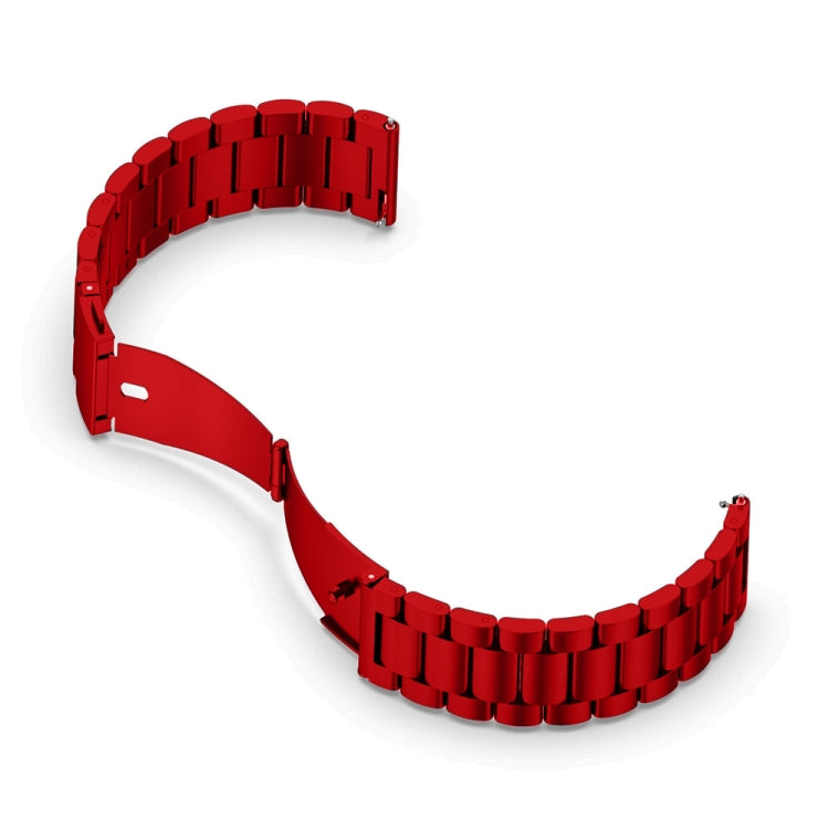 For Huawei GT 3 Pro 46mm Three-bead Metal Steel Watch Band(Red) by bashfashion