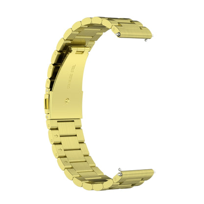 For Huawei GT 3 Pro 46mm Three-bead Metal Steel Watch Band(Gold) by bashfashion