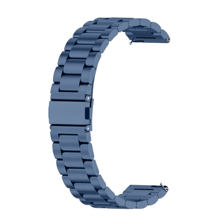 For Huawei GT 3 Pro 46mm Three-bead Metal Steel Watch Band(Blue) by bashfashion