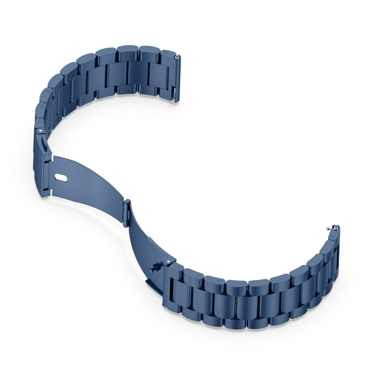 For Huawei GT 3 Pro 46mm Three-bead Metal Steel Watch Band(Blue) by bashfashion