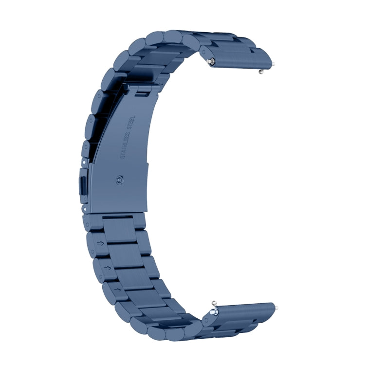 For Huawei GT 3 Pro 46mm Three-bead Metal Steel Watch Band(Blue) by bashfashion