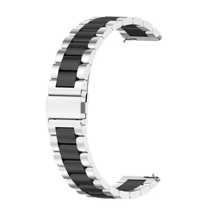 For Huawei GT 3 Pro 46mm Three-bead Metal Steel Watch Band(Silver Black) by bashfashion