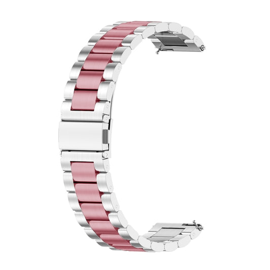 For Huawei GT 3 Pro 46mm Three-bead Metal Steel Watch Band(Silver Pink) by bashfashion