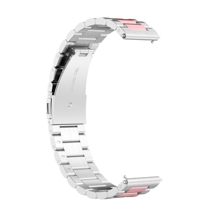 For Huawei GT 3 Pro 46mm Three-bead Metal Steel Watch Band(Silver Pink) by bashfashion