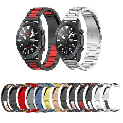 For Huawei GT 3 Pro 46mm Three-bead Metal Steel Watch Band(Silver Pink) by bashfashion