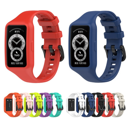 For Huawei Band 7 / 6 Pro / 6 / Honor Band 7 / 6 Universal Integrated Silicone Watch Band(White) by bashfashion