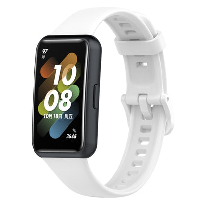For Huawei Band 7 Silicone Watch Band(White) by bashfashion