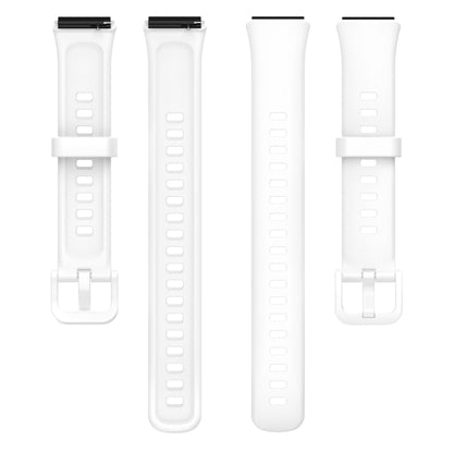 For Huawei Band 7 Silicone Watch Band(White) by bashfashion