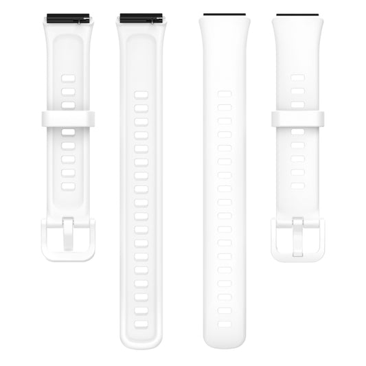 For Huawei Band 7 Silicone Watch Band(White) by bashfashion