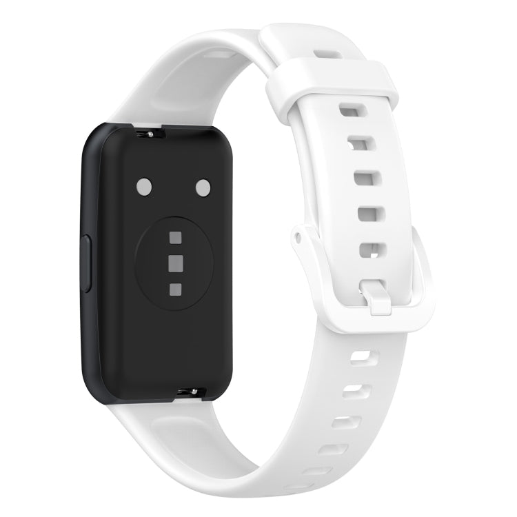 For Huawei Band 7 Silicone Watch Band(White) by bashfashion