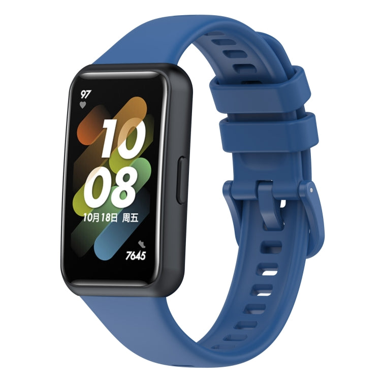 For Huawei Band 7 Silicone Watch Band(Blue) by bashfashion