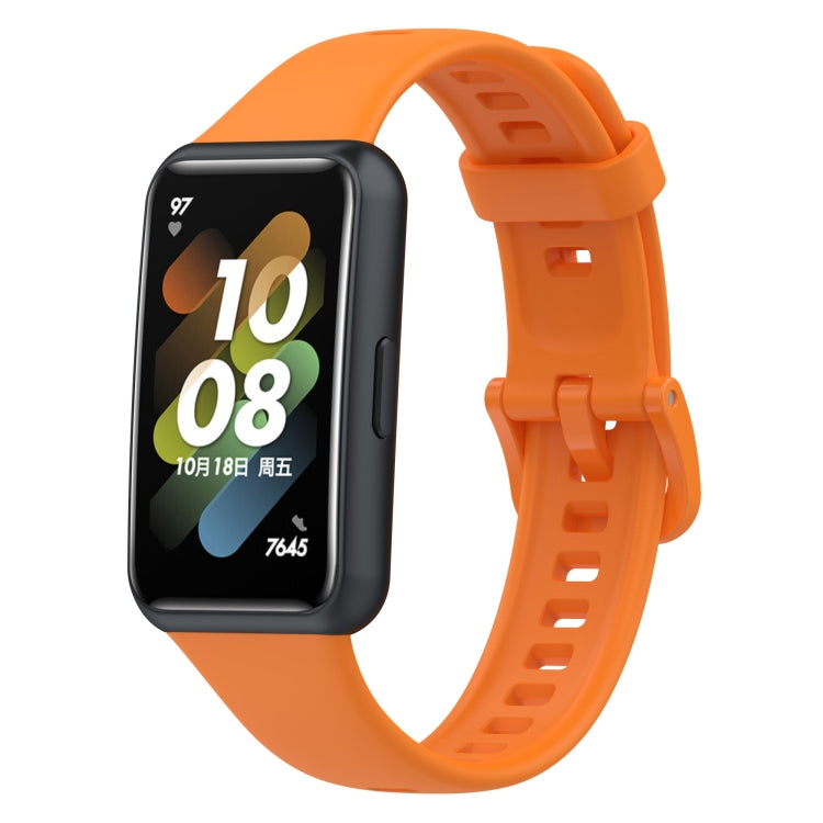 For Huawei Band 7 Silicone Watch Band(Orange) by bashfashion