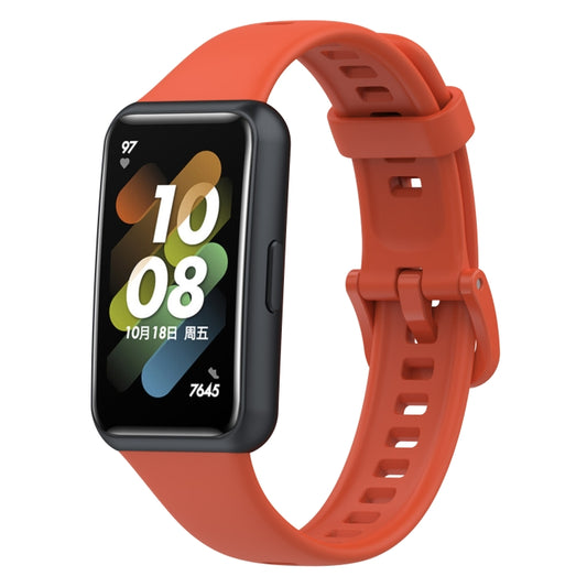 For Huawei Band 7 Silicone Watch Band(Red Orange Haze) by bashfashion