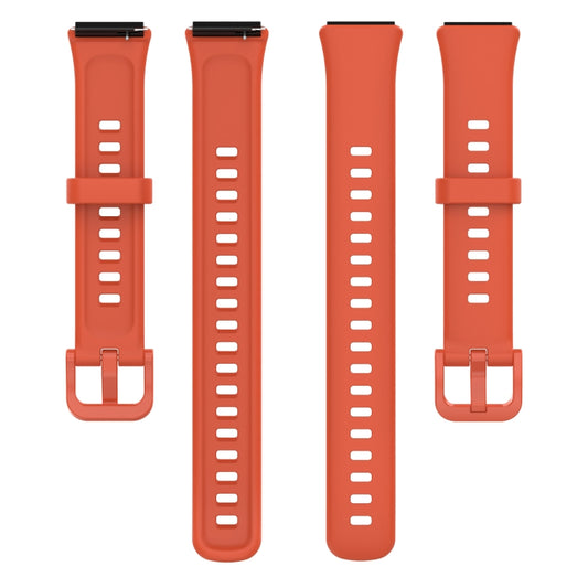 For Huawei Band 7 Silicone Watch Band(Red Orange Haze) by bashfashion