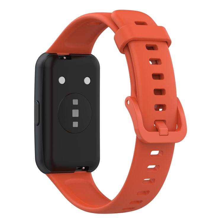 For Huawei Band 7 Silicone Watch Band(Red Orange Haze) by bashfashion