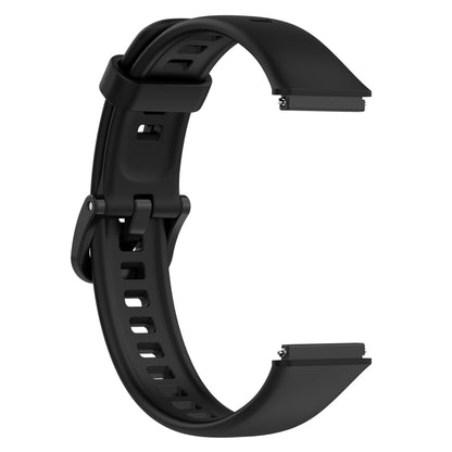 For Huawei Band 7 Silicone Watch Band(Black) by bashfashion
