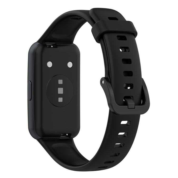 For Huawei Band 7 Silicone Watch Band(Black) by bashfashion