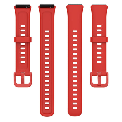 For Huawei Band 7 Silicone Watch Band(Red) by bashfashion