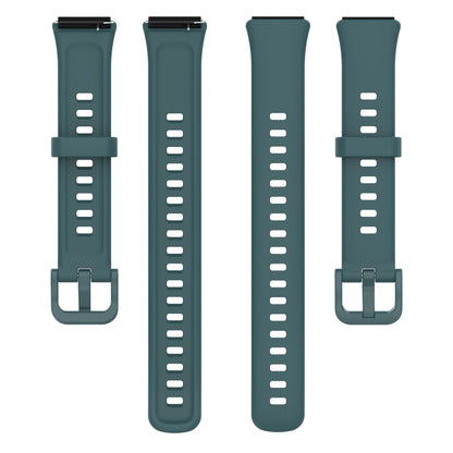 For Huawei Band 7 Silicone Watch Band(Dark Green) by bashfashion
