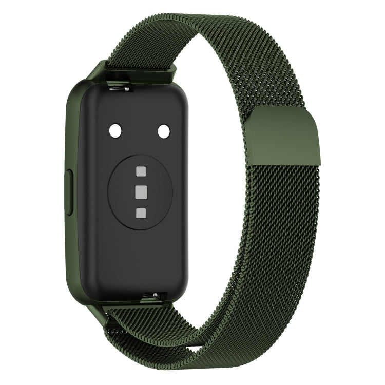 For Huawei Band 7 / 7 NFC Milan Metal Magnetic Watch Band(Green) by bashfashion