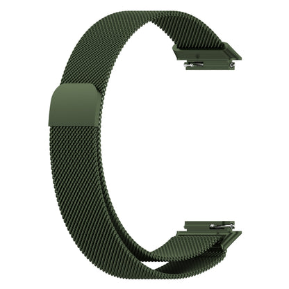 For Huawei Band 7 / 7 NFC Milan Metal Magnetic Watch Band(Green) by bashfashion
